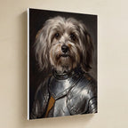 Havanese Medieval Knight canvas print by Tritan, angled view