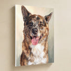 Pomeranian Oil Portrait canvas print by Tritan, angled view