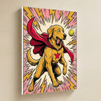 Golden Retriever Comic Pop Art canvas print by Tritan, angled view