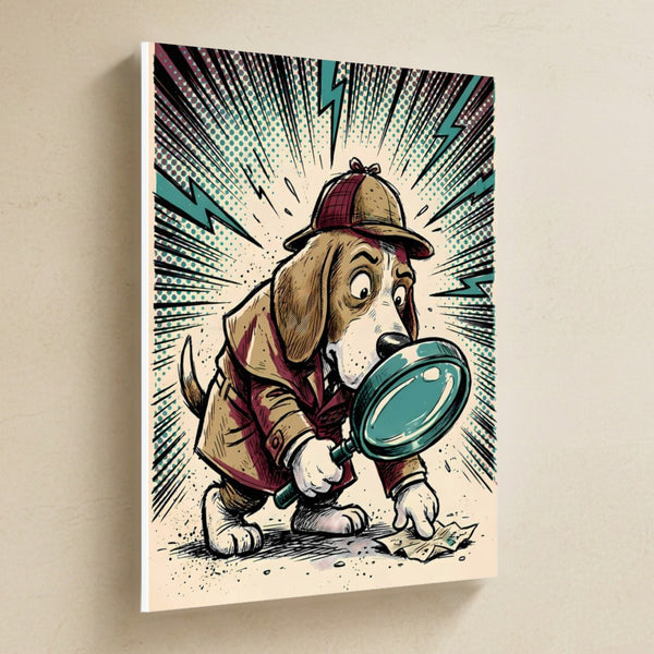 Beagle Comic Pop Canvas Wall Art, Bold Dog Print, Beagle Lover Gift, Stretched Canvas
