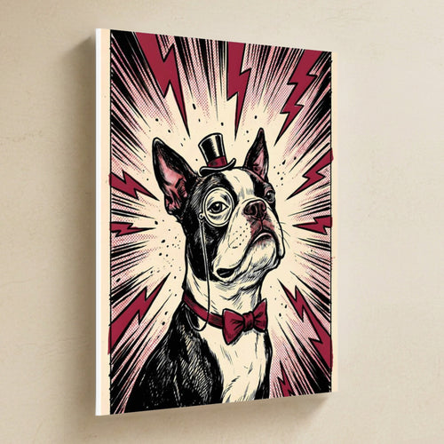 Gallery-wrapped canvas side profile showing the 0.75 inch depth
