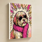 Havanese Comic Pop Art canvas print by Tritan, angled view