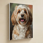 Havanese Oil Portrait canvas print by Tritan, angled view