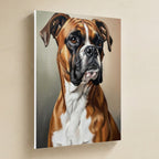 Boxer Oil Portrait canvas print by Tritan, angled view