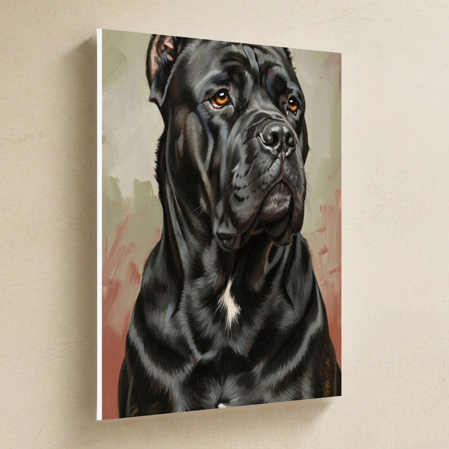 Cane Corso Oil Portrait canvas print by Tritan, angled view, second