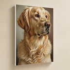Golden Retriever Oil Portrait canvas print by Tritan, angled view
