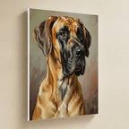 Great Dane Oil Portrait canvas print by Tritan, angled view
