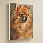 Pomeranian Oil Portrait canvas print by Tritan, angled view