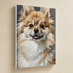 Pomeranian Oil Portrait canvas print by Tritan, angled view