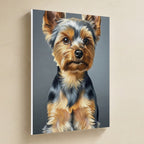 Yorkshire Terrier Oil Portrait canvas print by Tritan, angled view