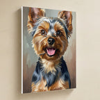 Yorkshire Terrier Oil Portrait canvas print by Tritan, angled view