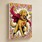 Golden Retriever Comic Pop Art canvas print by Tritan, angled view