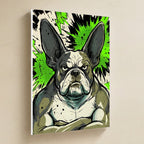 French Bulldog Comic Pop Art canvas print by Tritan, angled view