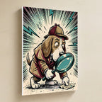 Beagle Comic Pop Art canvas print by Tritan, angled view