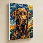 Labrador Retriever Post-Impressionist canvas print by Tritan, angled view
