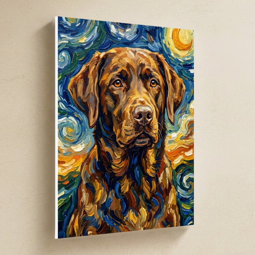 Gallery-wrapped canvas side profile showing the 0.75 inch depth