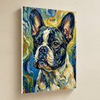 French Bulldog Post-Impressionist canvas print by Tritan, angled view