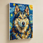 Siberian Husky Post-Impressionist canvas print by Tritan, angled view