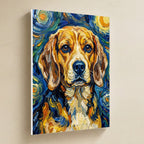 Beagle Post-Impressionist canvas print by Tritan, angled view