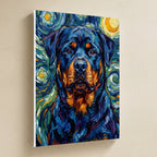 Rottweiler Post-Impressionist canvas print by Tritan, angled view