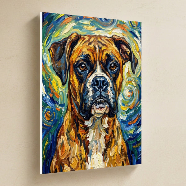 Boxer Post-Impressionist canvas print by Tritan, angled view