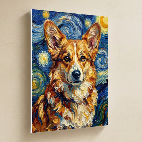Gallery-wrapped canvas side profile showing the 0.75 inch depth