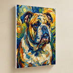 English Bulldog Post-Impressionist canvas print by Tritan, angled view
