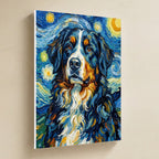 Bernese Mountain Dog Post-Impressionist canvas print by Tritan, angled view