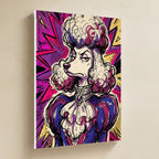 Poodle Comic Pop Art canvas print by Tritan, angled view