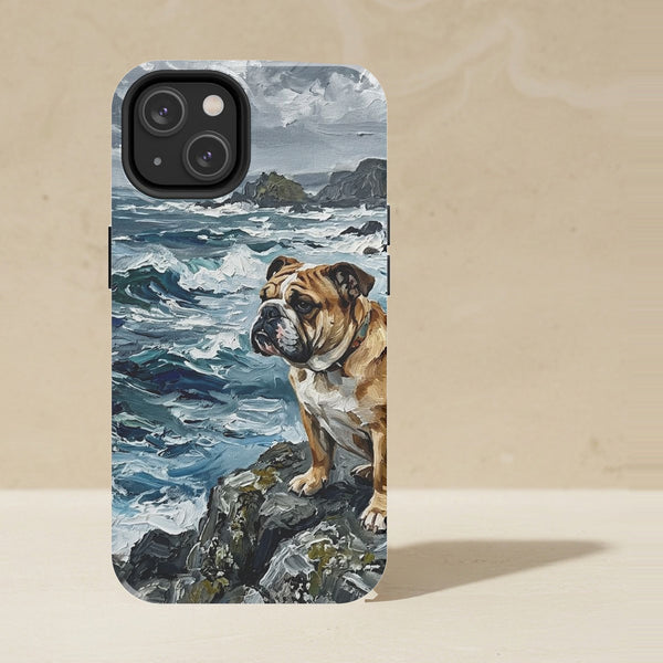 English Bulldog Acrylic Phone Case, Colorful Dog Art, English Bulldog Lover Gift, Tough Case for iPhone and Samsung