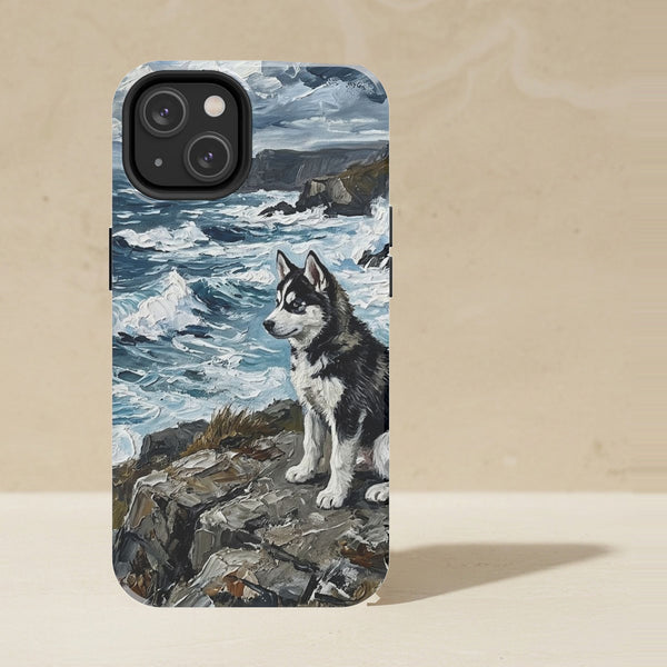 Siberian Husky Acrylic Phone Case, Colorful Dog Art, Siberian Husky Lover Gift, Tough Case for iPhone and Samsung