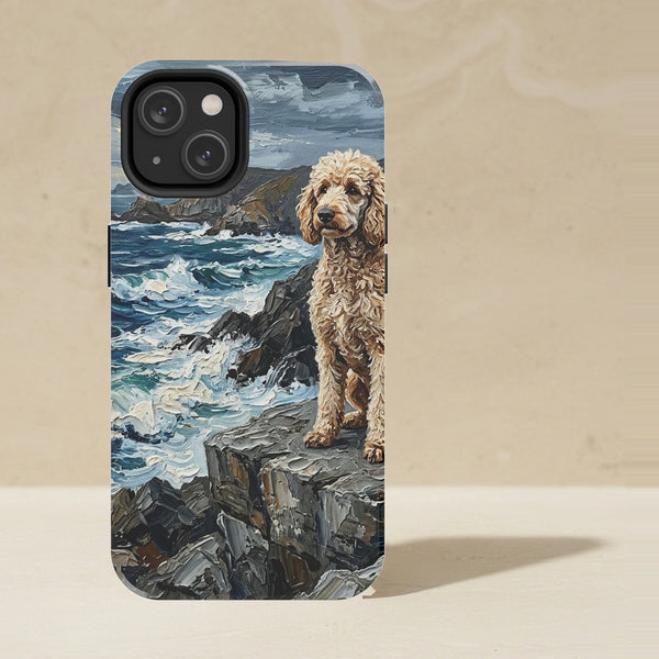 Poodle Acrylic Phone Case, Colorful Dog Art, Poodle Lover Gift, Tough Case for iPhone and Samsung