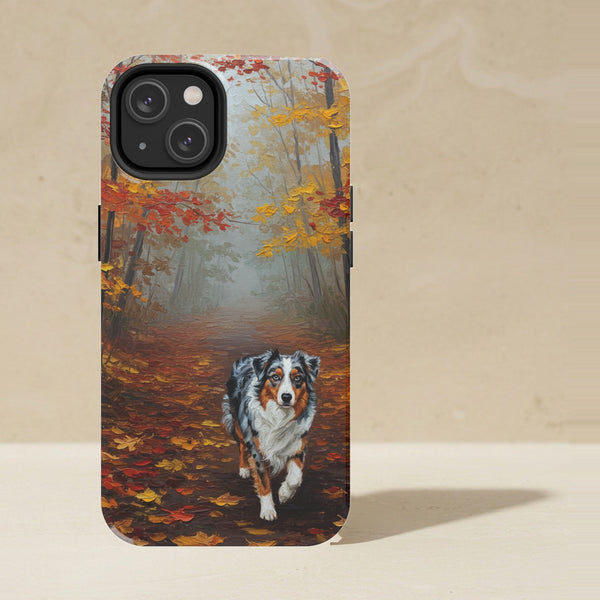 Australian Shepherd Acrylic Phone Case, Colorful Dog Art, Australian Shepherd Lover Gift, Tough Case for iPhone and Samsung