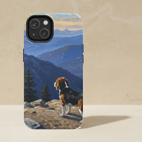 Beagle Acrylic Phone Case, Colorful Dog Art, Beagle Lover Gift, Tough Case for iPhone and Samsung