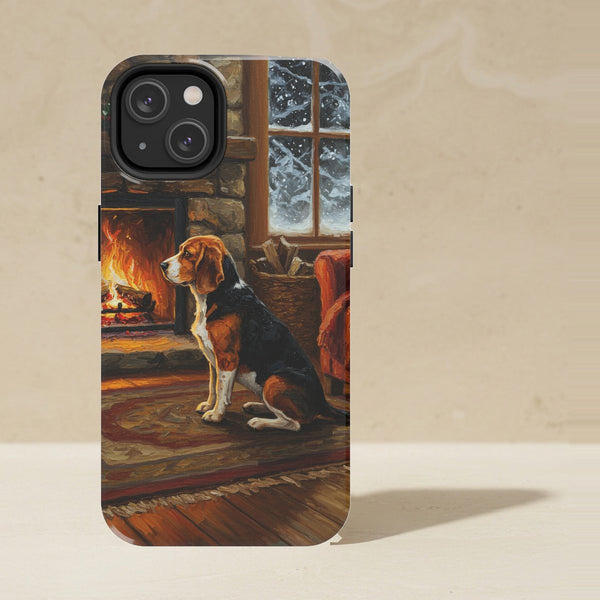 Beagle Acrylic Phone Case, Colorful Dog Art, Beagle Lover Gift, Tough Case for iPhone and Samsung