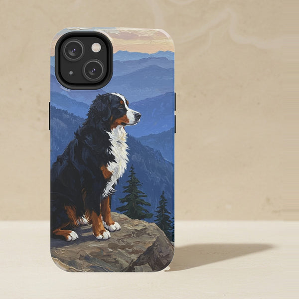 Bernese Mountain Dog Acrylic Phone Case, Colorful Dog Art, Bernese Mountain Dog Lover Gift, Tough Case for iPhone and Samsung