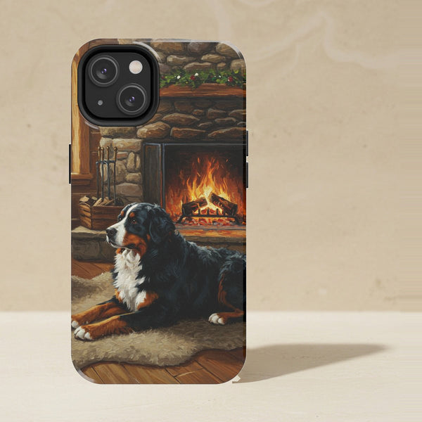 Bernese Mountain Dog Acrylic Phone Case, Colorful Dog Art, Bernese Mountain Dog Lover Gift, Tough Case for iPhone and Samsung