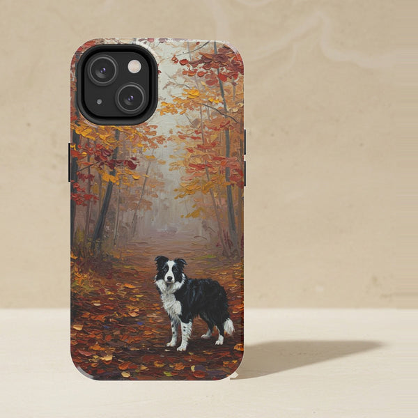 Border Collie Acrylic Phone Case, Colorful Dog Art, Border Collie Lover Gift, Tough Case for iPhone and Samsung