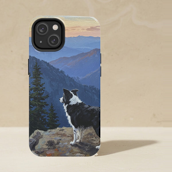 Border Collie Acrylic Phone Case, Colorful Dog Art, Border Collie Lover Gift, Tough Case for iPhone and Samsung