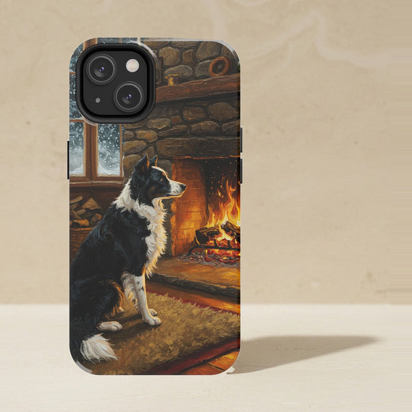 Border Collie Acrylic Phone Case, Colorful Dog Art, Border Collie Lover Gift, Tough Case for iPhone and Samsung
