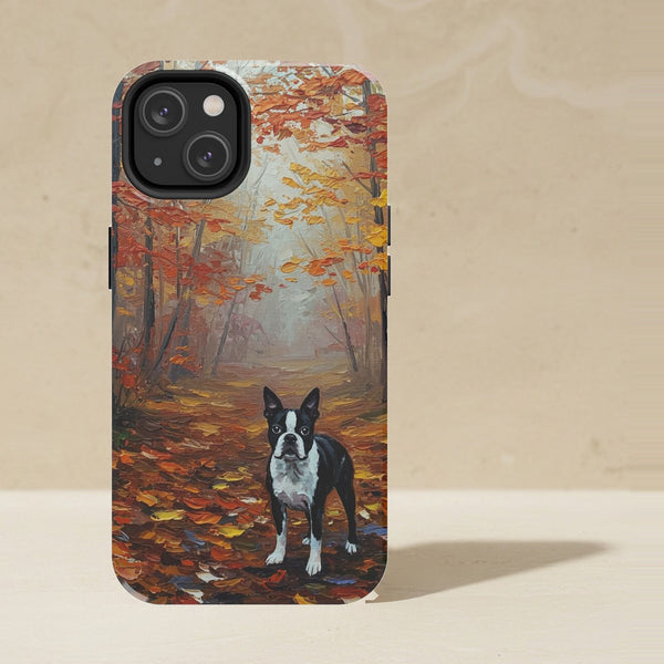 Boston Terrier Acrylic Phone Case, Colorful Dog Art, Boston Terrier Lover Gift, Tough Case for iPhone and Samsung