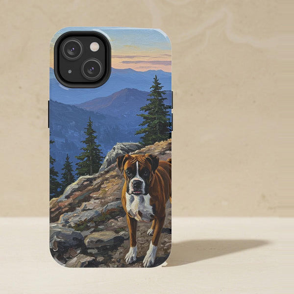 Boxer Acrylic Phone Case, Colorful Dog Art, Boxer Lover Gift, Tough Case for iPhone and Samsung