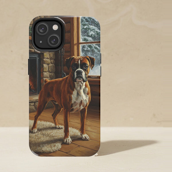 Boxer Acrylic Phone Case, Colorful Dog Art, Boxer Lover Gift, Tough Case for iPhone and Samsung