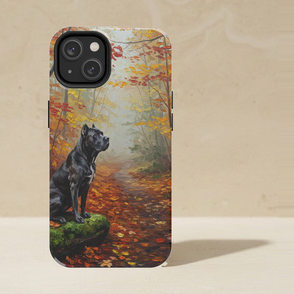 Acrylic Gallery Print Cane Corso - Autumn Woods | Tough Phone Case