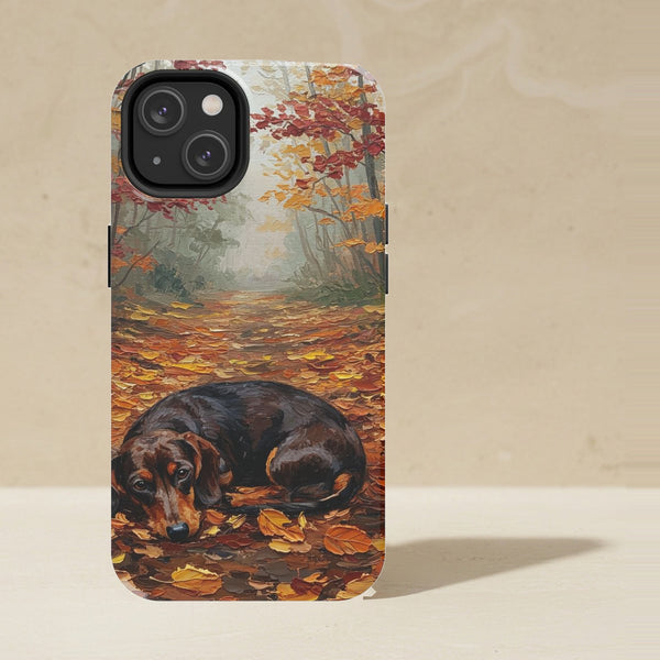 Dachshund Acrylic Phone Case, Colorful Dog Art, Dachshund Lover Gift, Tough Case for iPhone and Samsung