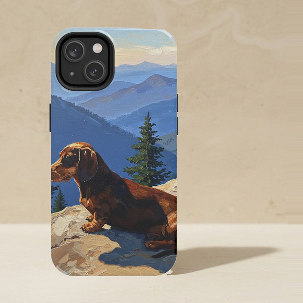 Dachshund Acrylic Phone Case, Colorful Dog Art, Dachshund Lover Gift, Tough Case for iPhone and Samsung