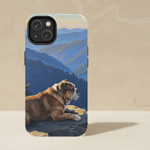 English Bulldog Acrylic Phone Case, Colorful Dog Art, English Bulldog Lover Gift, Tough Case for iPhone and Samsung