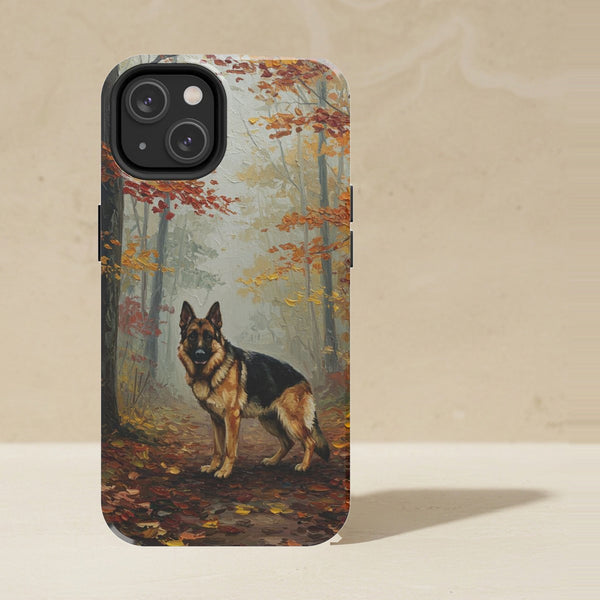 German Shepherd Acrylic Phone Case, Colorful Dog Art, German Shepherd Lover Gift, Tough Case for iPhone and Samsung