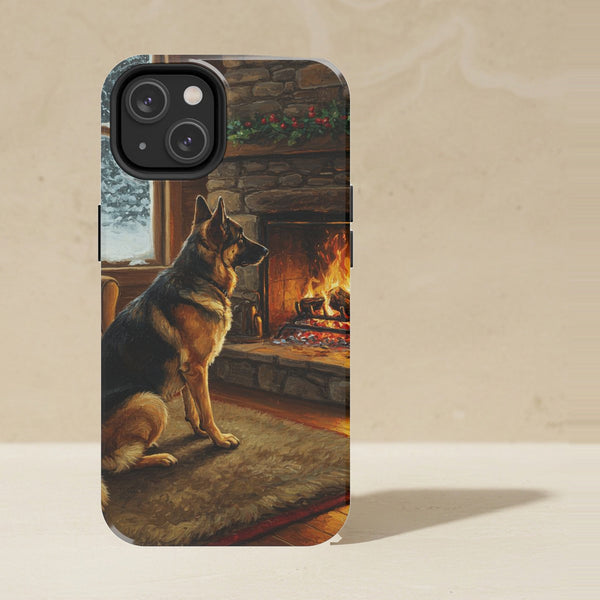 German Shepherd Acrylic Phone Case, Colorful Dog Art, German Shepherd Lover Gift, Tough Case for iPhone and Samsung
