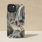 German Shorthaired Pointer Japanese Print phone and sticker gift set: dual-layer iPhone 15 Pro tough case and 3x3 vinyl sticker